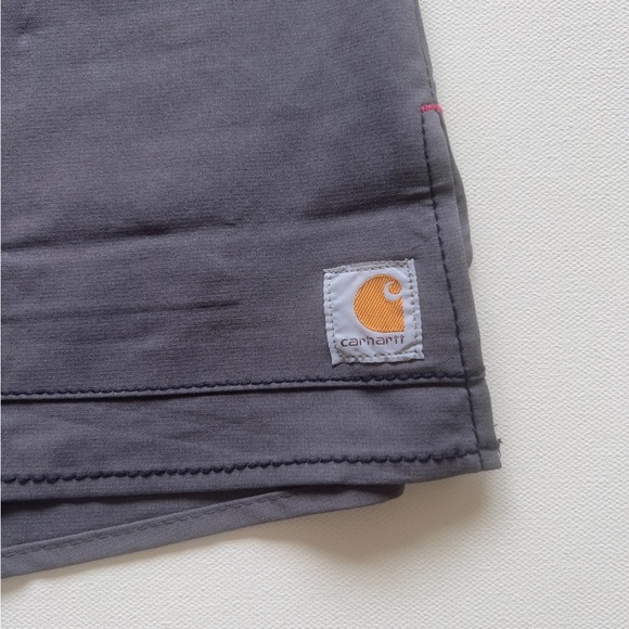 NWT Carhartt Force Scrub Top Womens Large Gray V-Neck Pockets Stretch (G4) - Picture 4 of 10